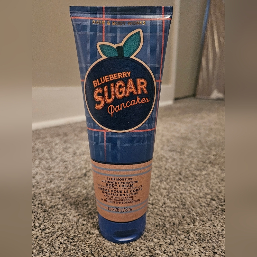 New! Bath & Body Works Blueberry Sugar Pancakes Body Cream *Discontinued*